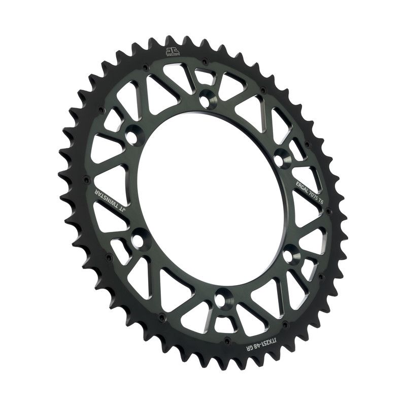 JTX251.48GR Corone Bi-Metallo JT - TWINSTAR YAMAHA YZ 426 F 2000-2002 Grigio 48 denti  JT