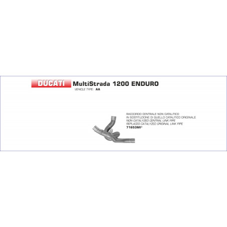 71653MI-31868 - Central non-catalytic coupling Ducati Multistrada 1200 Enduro 2016-2017 71653MI -