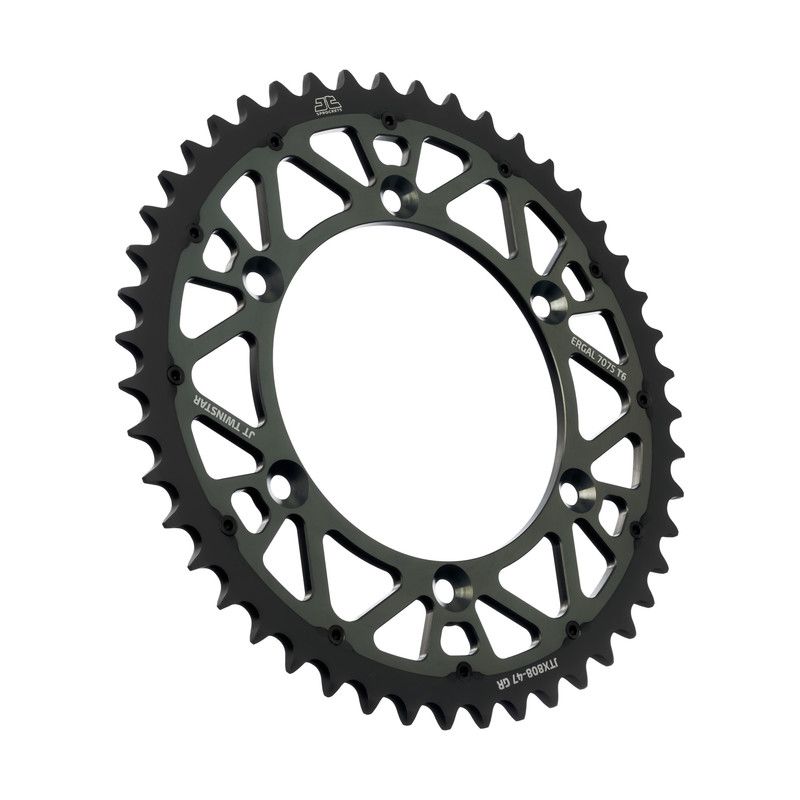 Corone Bi-Metallo JT - TWINSTAR SUZUKI RMZ 450 2005-2023 Grigio 47 denti