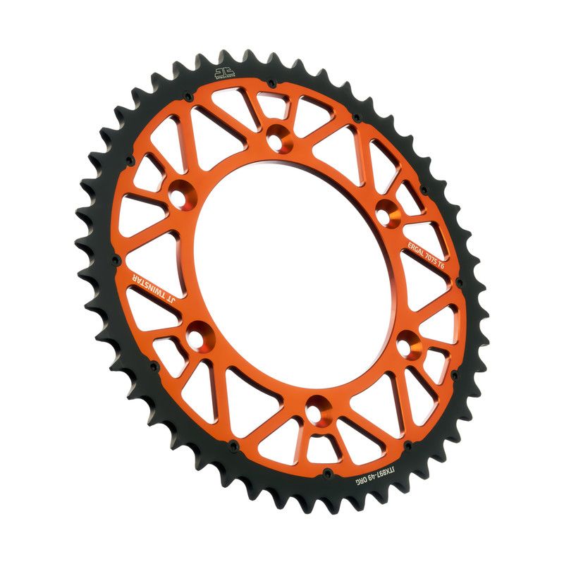 JTX897.49A Corone Bi-Metallo JT - TWINSTAR KTM 450 SX F 2007-2023 Arancione 49 denti  JT