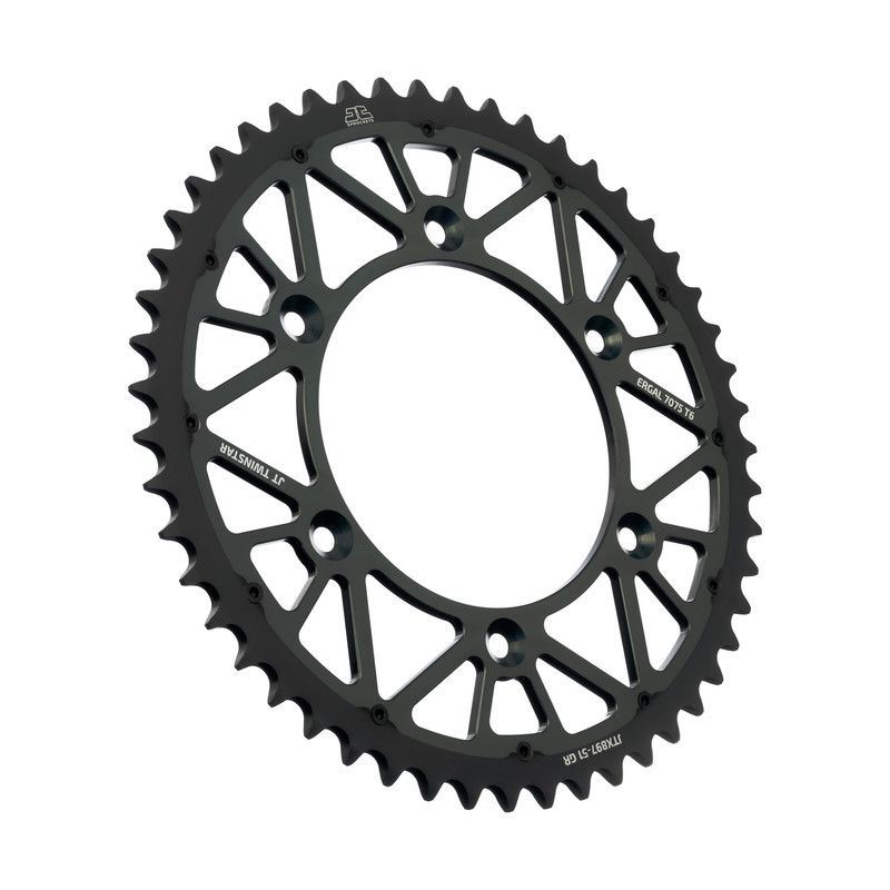 Corone Bi-Metallo JT - TWINSTAR HUSABERG 350 FE 2000-2001 Grigio 51 denti