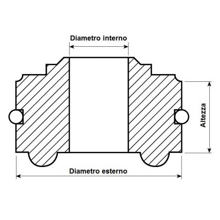 KYB502.00512 Testina completa YAMAHA WR 450 F 2003-2015 &Oslash interno 16 - &Oslash esterno 46 -