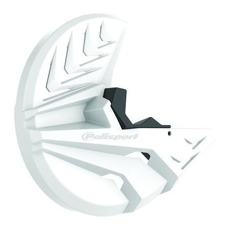Kit protezione disco freno anteriore e piedini forcelle POLISPORT KTM 250 EXC F 2016-2023 Bianco Kit protezione disco freno ante