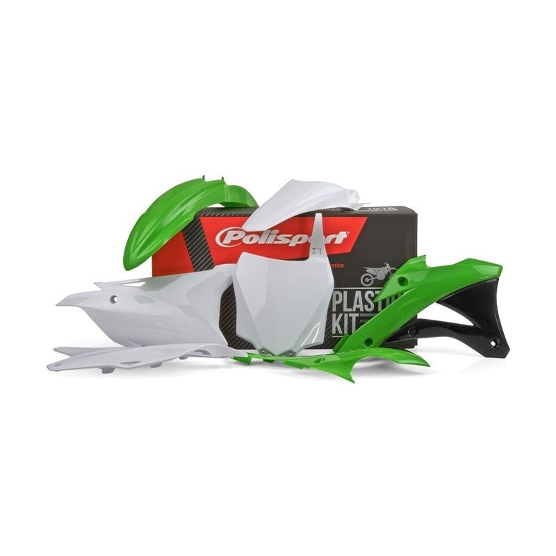 P90632 Kit MX KAWASAKI KX 85 2014-2022 Verde 05/Bianco  Polisport