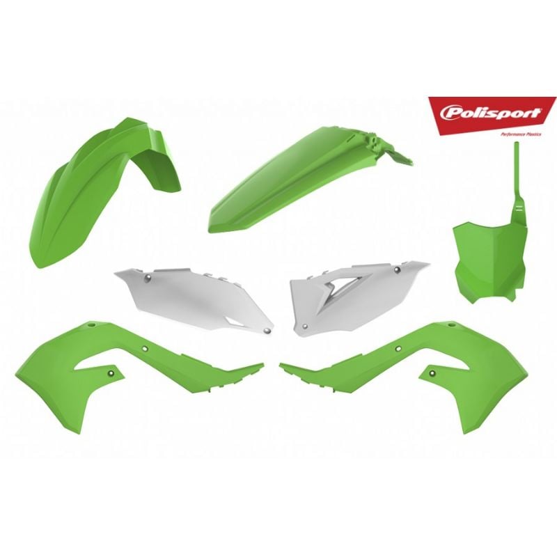 P90816 Kit MX KAWASAKI KX 450 F 2019-2022 Verde 05/Bianco  Polisport