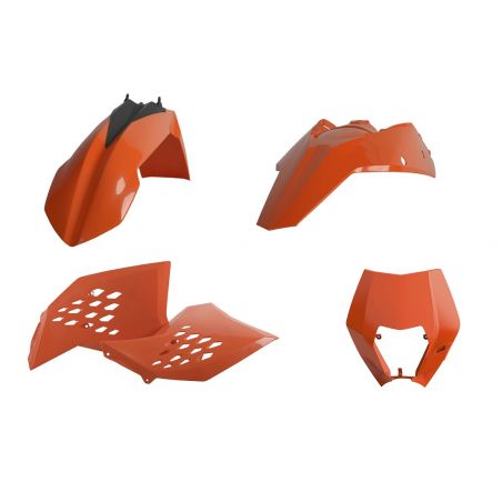 P90852 Kit MX - Kit Enduro KTM 250 EXC F 2008-2011 Arancione  Polisport
