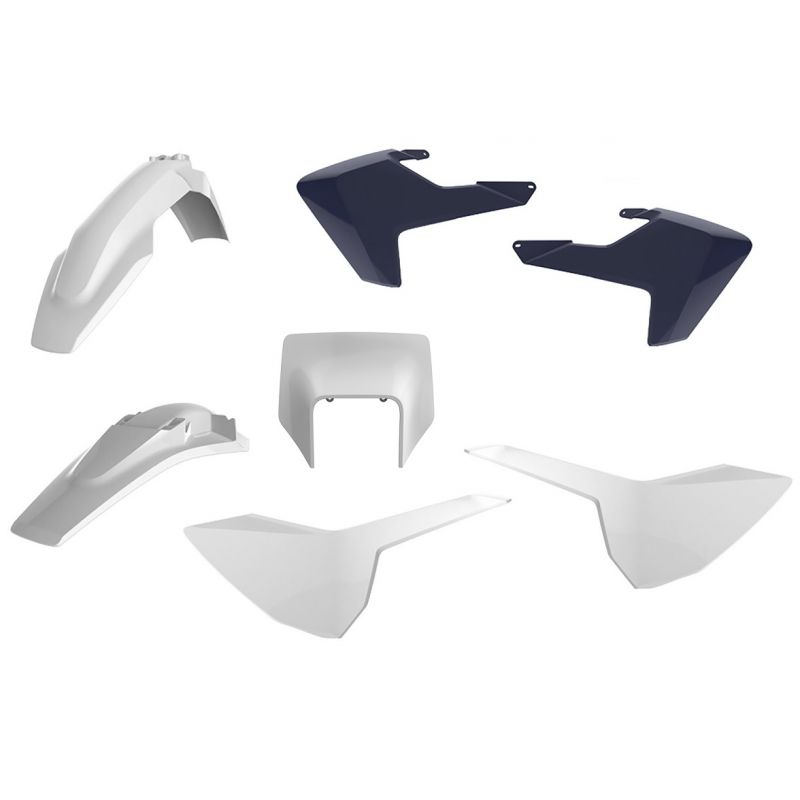 P90893 Kit MX - Kit Enduro HUSQVARNA 250 FE 2017-2019 Bianco/Blu HVA  Polisport