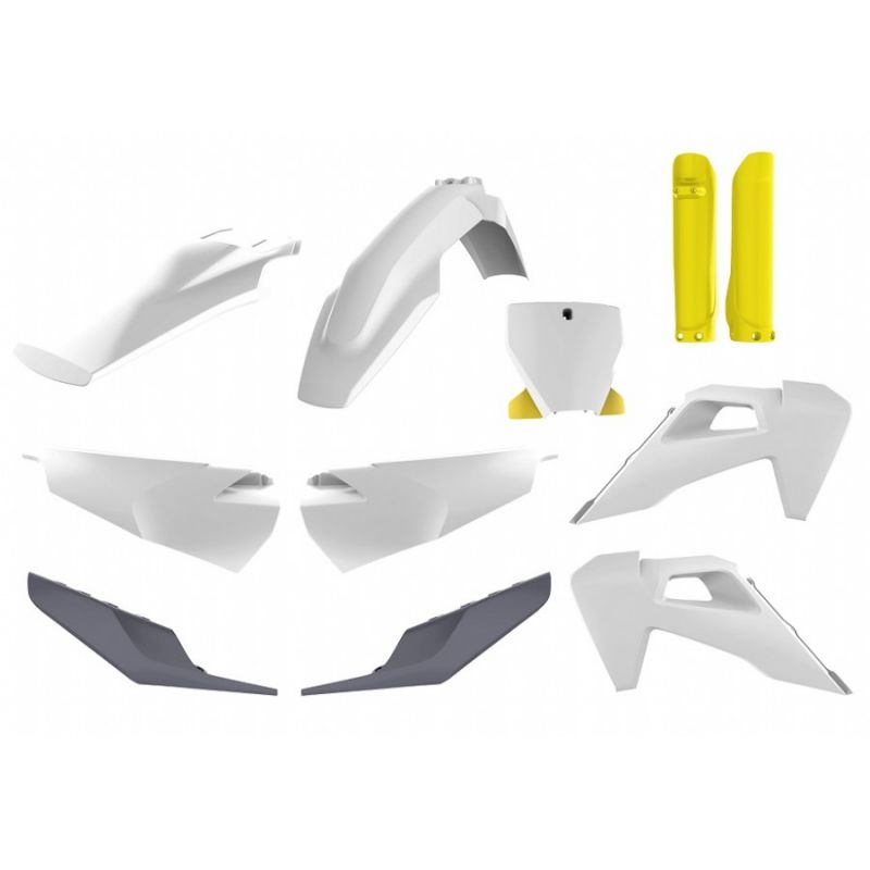 Kit MX - Kit Enduro HUSQVARNA 125 TC 2019-2022 Bianco 20/Nardo grey/Giallo