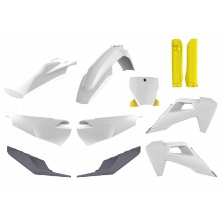 P91121 Kit MX - Kit Enduro HUSQVARNA 350 FC 2019-2022 Bianco 20/Nardo grey/Giallo  Polisport