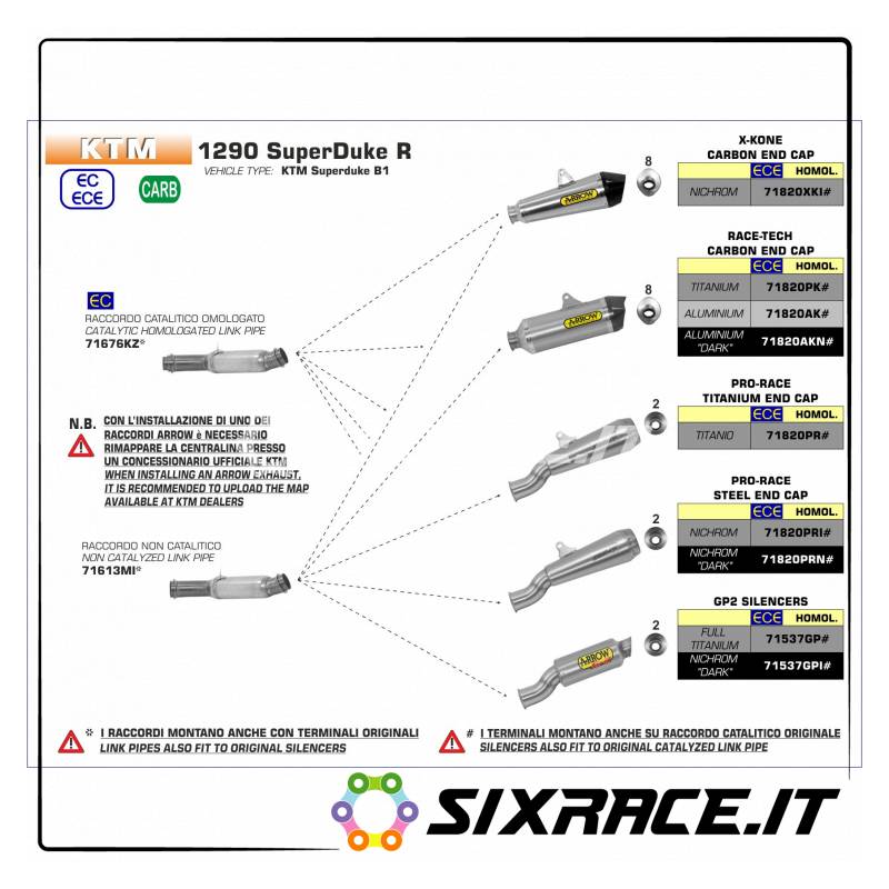 71676KZ-31952 - Catalytic central connection KTM 1290 SUPERDUKE 2017-2018 71676KZ -