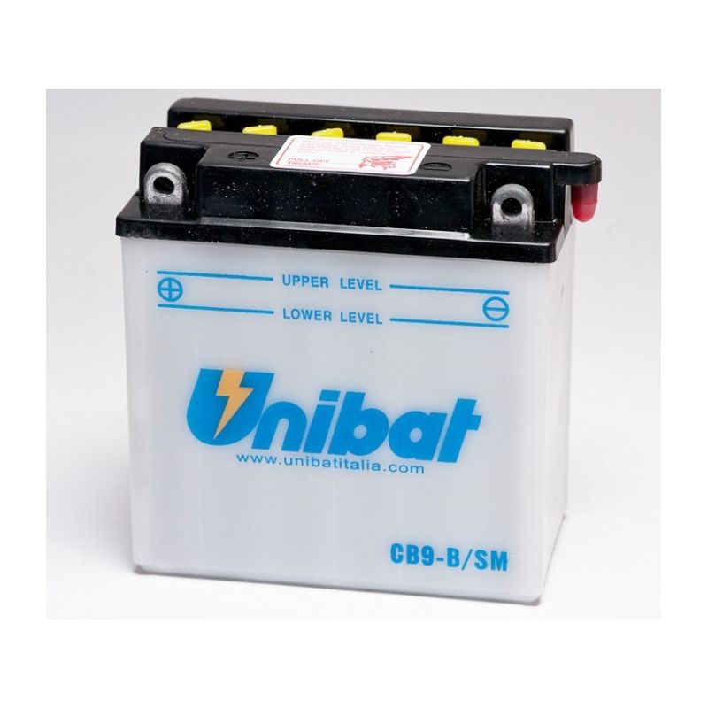 Batterie UNIBAT STANDARD e principali applicazioni PIAGGIO Liberty 125 1998-2010 CB9B-SM/YB9-B - I prezzi sono comprensivi della