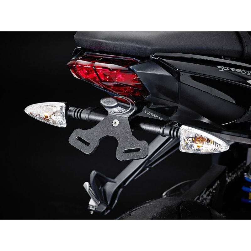 PRN010833-15 Triumph Street Triple 765 R 2023+ Porta Targa Evotech-performance PRN010833-15 Triumph Street Triple 765 R 2023+ Porta Targa Evotech-performance