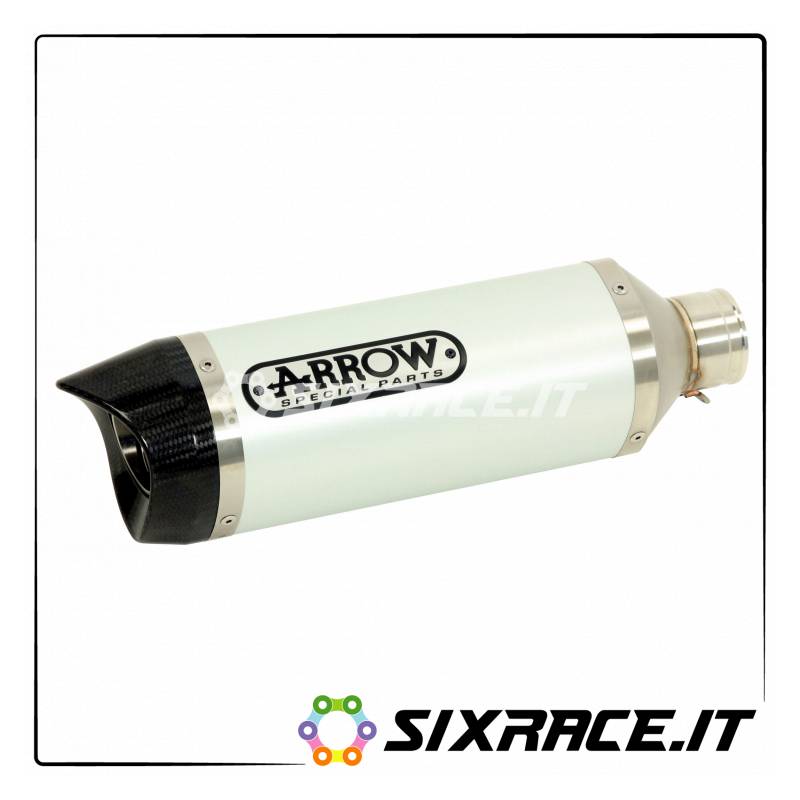 71724AKB-32250 - Terminali Thunder alluminio White (Dx+Sx) con fondello carby Kawasaki Z 1000 2007-2009 71724AKB - 