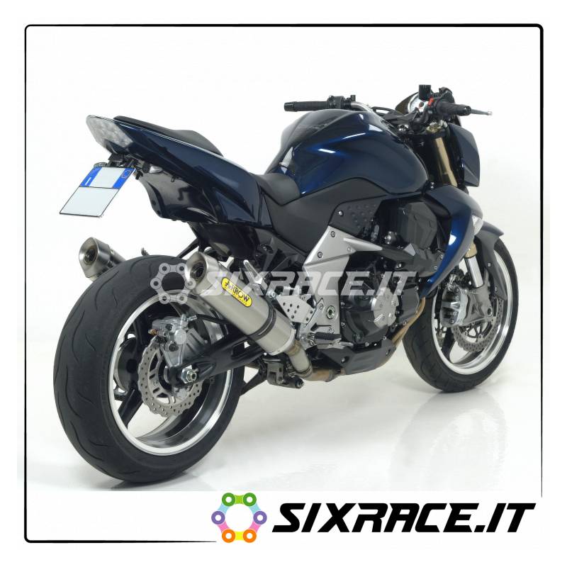 71724AKB-32250 - Terminali Thunder alluminio White (Dx+Sx) con fondello carby Kawasaki Z 1000 2007-2009 71724AKB - 