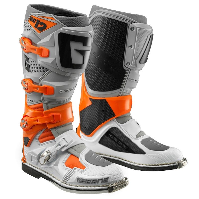 2174-083 GAERNE SG-12 ORANGE/GREY/WHITE STIVALE MX CROSS / ENDURO  GAERNE