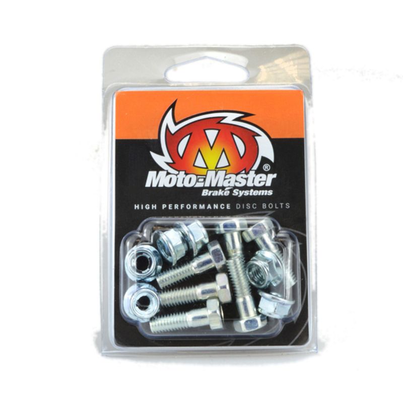 MOTO MASTER Serie di viti M6x19 con testa esagonale con controdado in acciaio M6 incluso ( 100 pezzi)