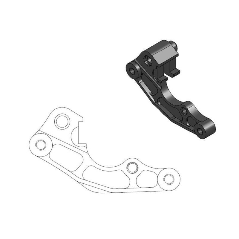 MOTO MASTER Adattatore oversize per riposizionamento pinza freno per disco anteriore da 260mm