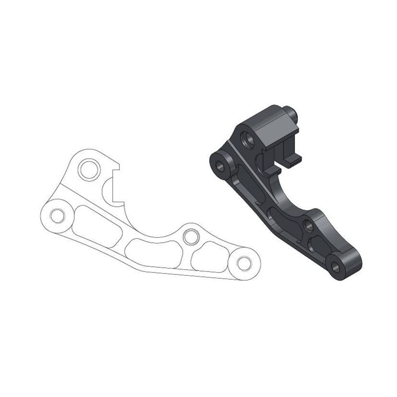 MOTO MASTER Adattatore oversize per riposizionamento pinza freno per disco anteriore da 270mm