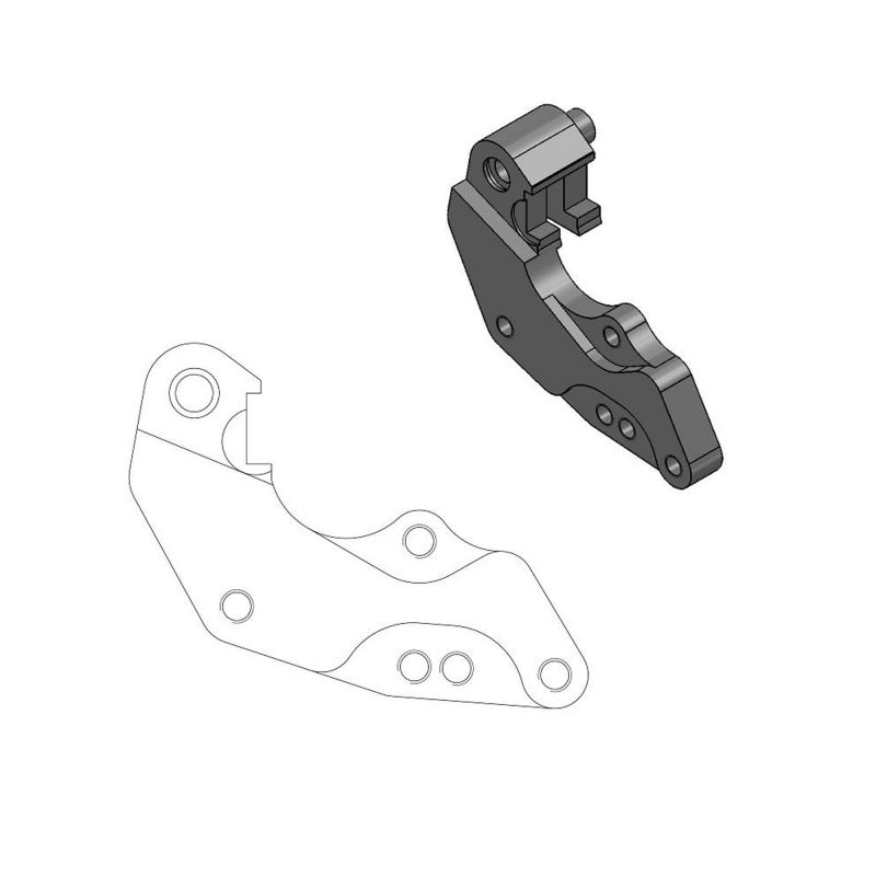 MOTO MASTER Adattatore oversize per riposizionamento pinza freno per disco 298mm Rally/Dakar serie