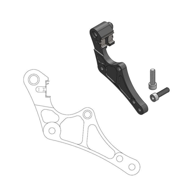 MOTO MASTER Adattatore staffa pinza per disco anteriore stradale Supermoto da 320mm