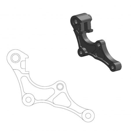 MOTO MASTER Adattatore staffa pinza per disco anteriore stradale Supermoto da 320mm