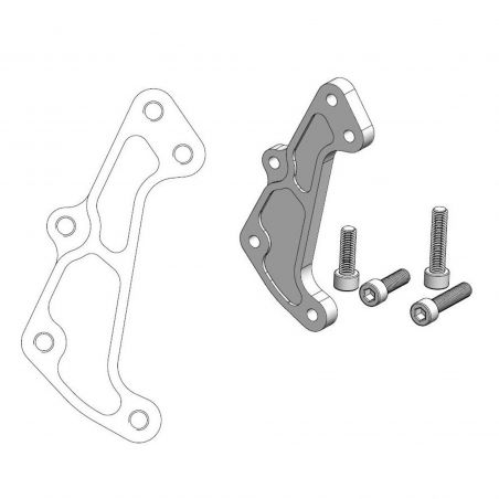 211127 Adattatore staffa per pinza Supermoto racing 320mm 8790497075958 MOTO MASTER