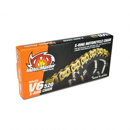 652003 Catena Moto Offroad V6 Gold con X-ring - Passo 520 8790497028749 MOTO MASTER