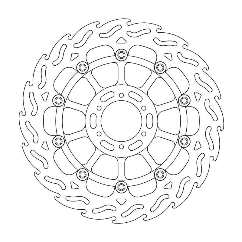 Disco Freno Moto Stradale Flame Floating Anteriore Sinistro - spessore 5 mm