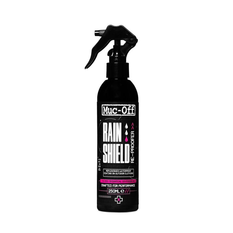 MUC-OFF  Spray protettivo Rain Shield Re-Proofer per abbigliamento tecnico
