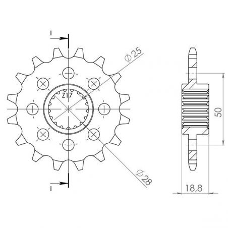 PIGNONE S AC P525-D15 APRILIA Tuono V4 Factory / Superpole E3/E4/E5 1100 15/21