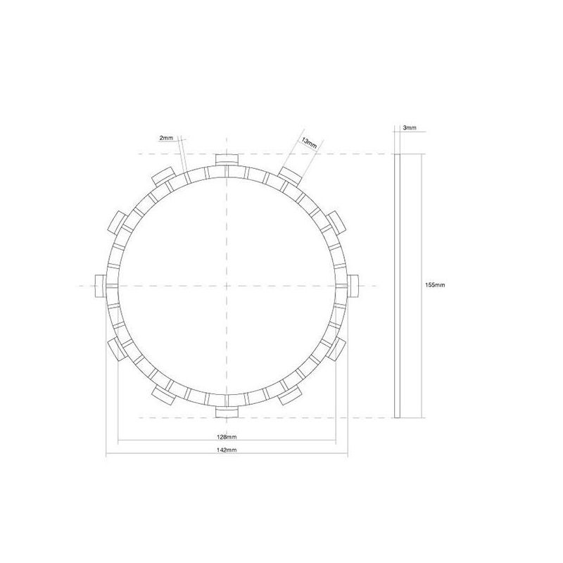 FRIZIONE DISCO SINGOLO GUARNITO BETAMOTOR RR Enduro 2T (Mot.BETA) 300 13/17