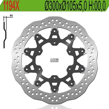 DISCO FRENO ANT. DX-SX BMW F GS Adventure (K75) (MOZZO FORI Ø 10,5) 800 13/18