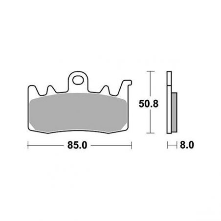 PASTIGLIA FRENO ANT. DX-SX BMW F R (K73) (MOZZO FORI Ø 10,5) 800 15/19