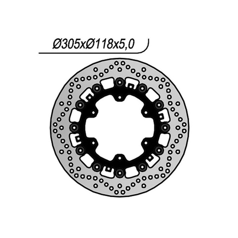DISCO FRENO ANT. DX-SX BMW R RT (Ruote in Lega) 1100 96/01