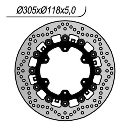 DISCO FRENO ANT. DX-SX BMW R RT (Ruote in Lega) 1100 96/01