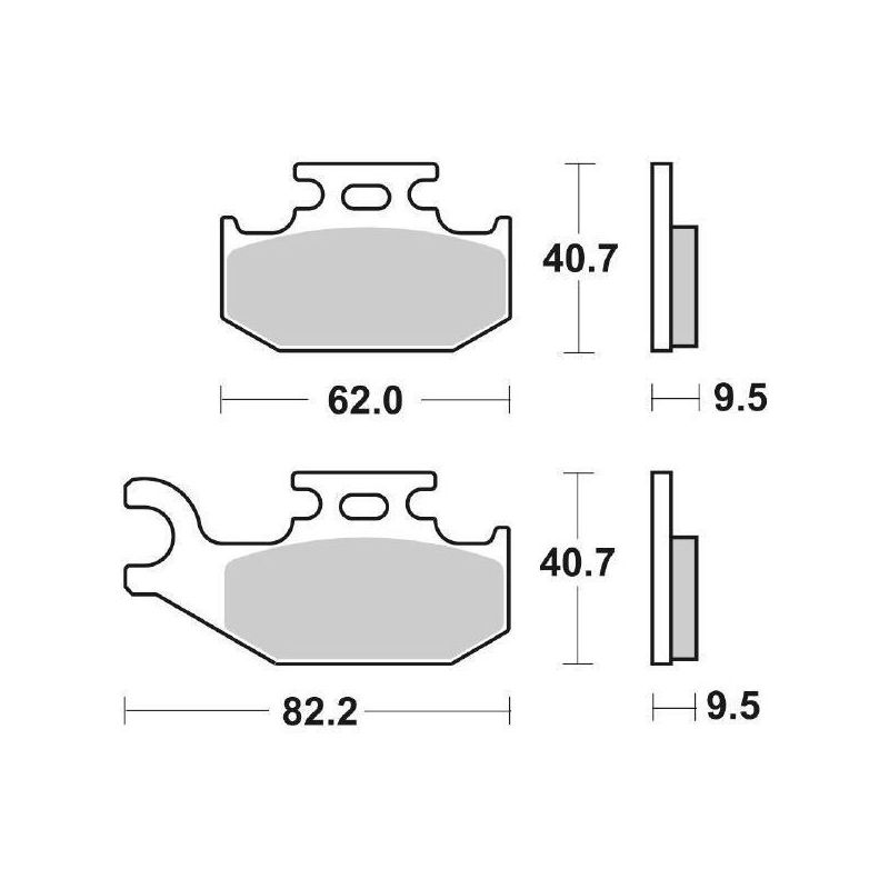 PASTIGLIA FRENO ANT. DX BOMBARDIER-CAN AM Outlander MAX XT H.O. Efi 500 07/12