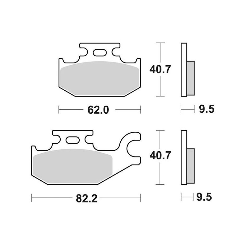 PASTIGLIA FRENO POST. BOMBARDIER-CAN AM Outlander XT H.O. Efi 650 06/06