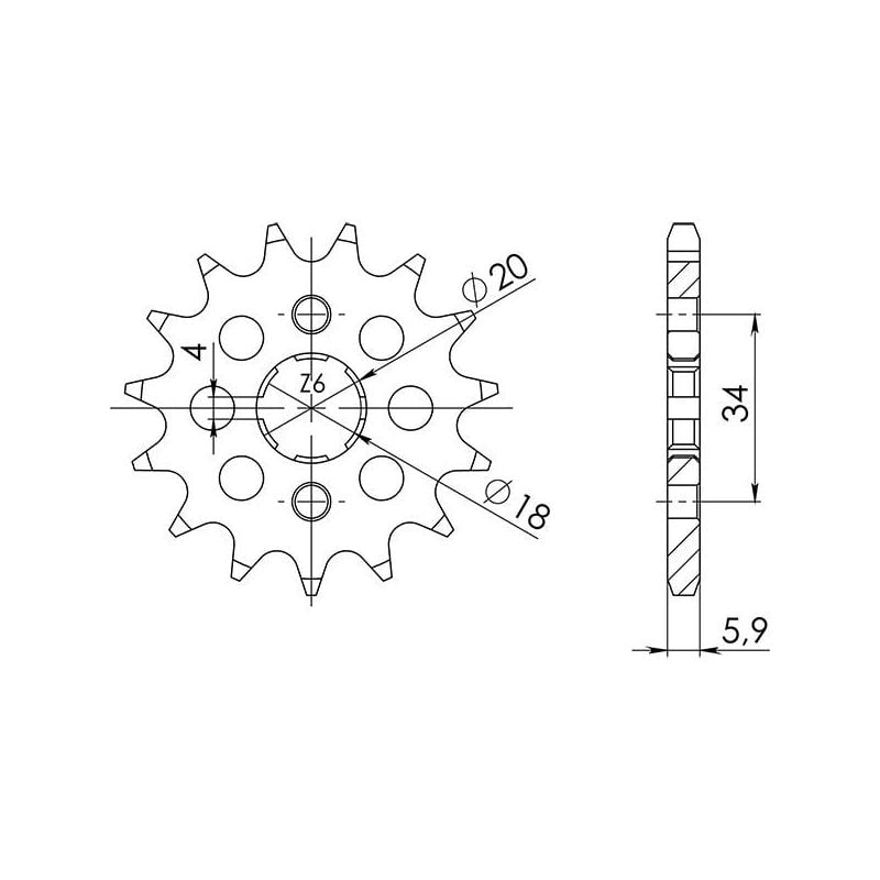 PIGNONE S+2 AC P428-D13 DAELIM VT/Evolution/Evo 125 98/02