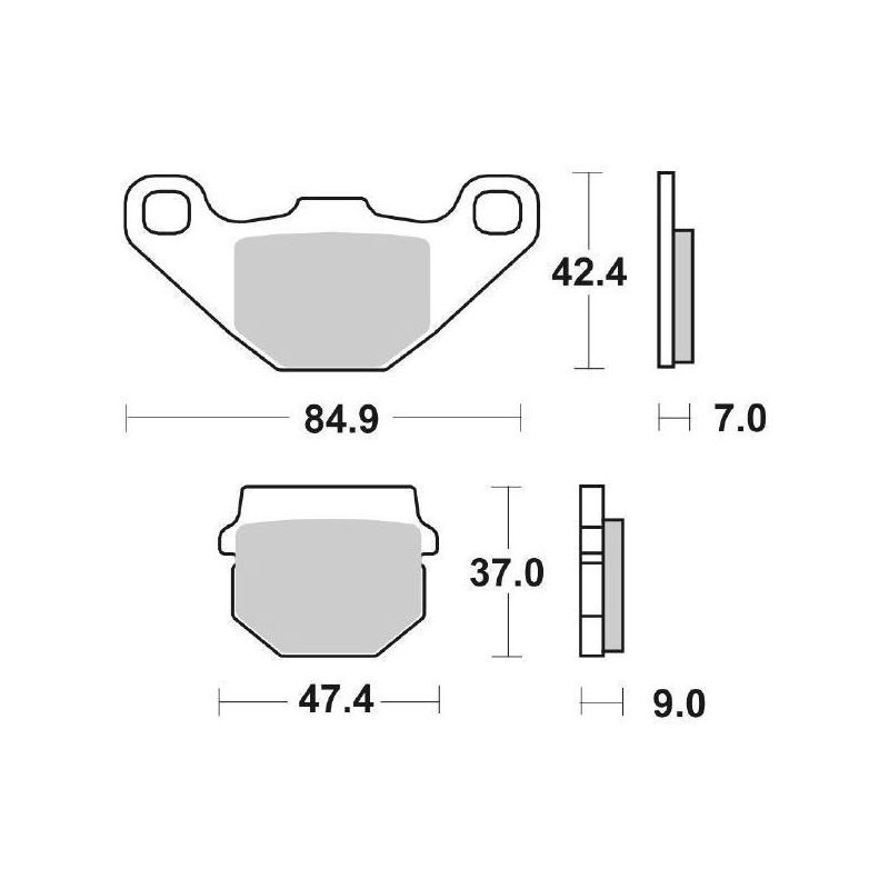 PASTIGLIA FRENO ANT. DX/SX DAELIM ET Quad 250 05/08