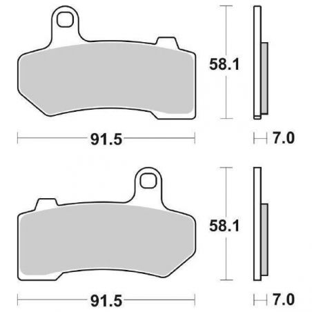 PASTIGLIA FRENO ANT. DX-SX HARLEY DAVIDSON FLHR Road King 1745 17/20