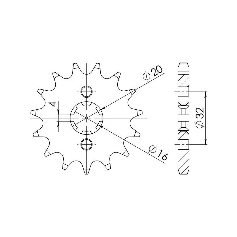 PIGNONE S+2 AC P428-D14 HM - VENT CRM F X 4T (Yamaha) 125 08/09