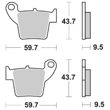 PASTIGLIA FRENO POST. HM - VENT CRM R 2T (Honda) 125 05/08