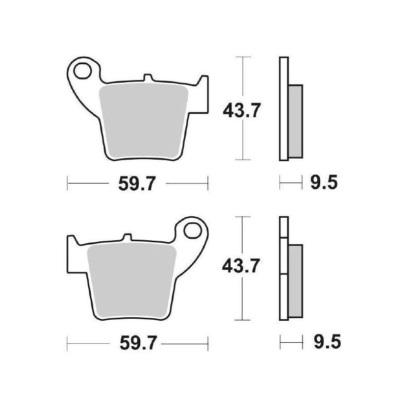 PASTIGLIA FRENO POST. HM - VENT CRF R Supermotard 450 02/04