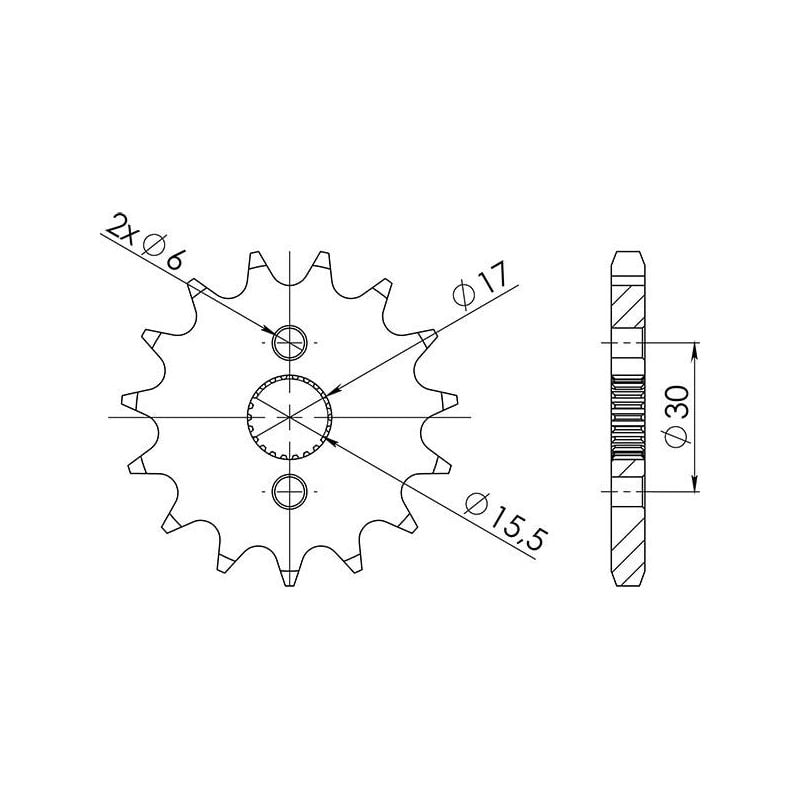 PIGNONE M AC P428-D15 HONDA CR R (BIG WHEEL) 80 03/04