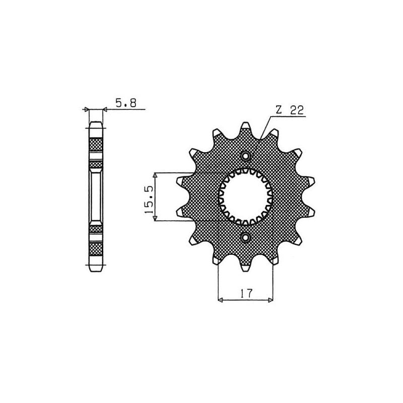PIGNONE S+2 AC P420-D15 HONDA CR R (BIG WHEEL) 85 05/07