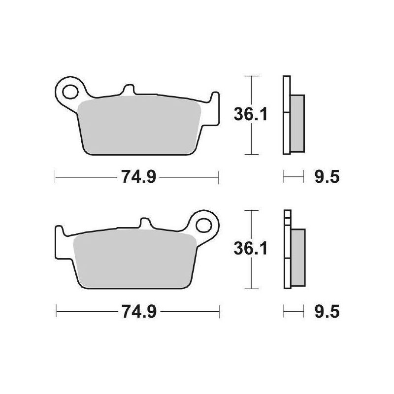PASTIGLIA FRENO POST. HONDA CR R (SMALL WHEEL) 85 03/07