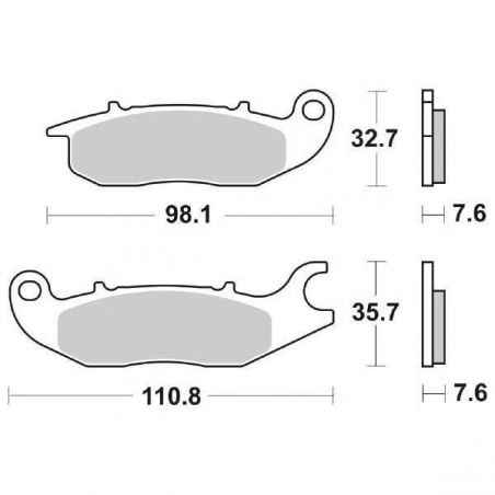 PASTIGLIA FRENO ANT. HONDA MSX 125 13/22