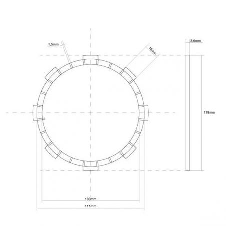 FRIZIONE DISCO SINGOLO GUARNITO HONDA NX Transcity (JD12) 125 88/88