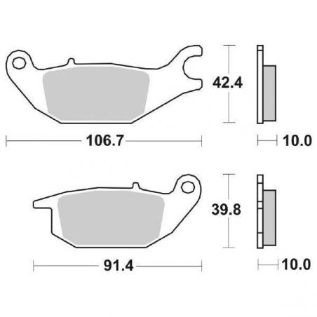PASTIGLIA FRENO POST. HONDA XL V Varadero 125 01/11