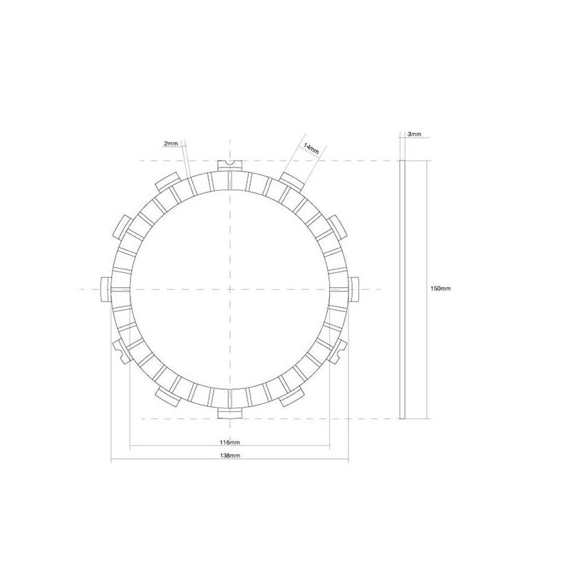 FRIZIONE DISCO SINGOLO GUARNITO HONDA CRE R (ME10) 250 84/89